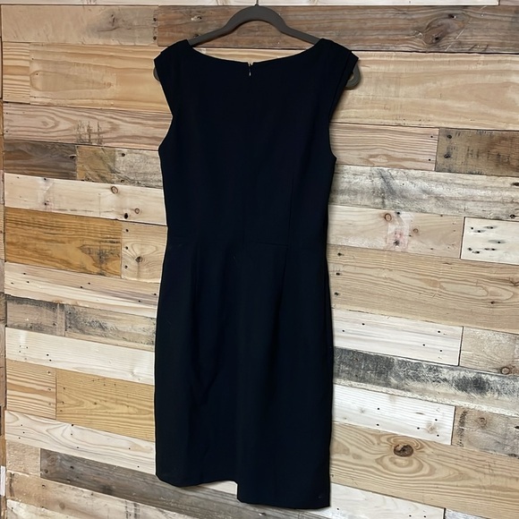 Tahari ASL size 6 cap sleeve black form fitted pencil dress - Picture 8 of 8